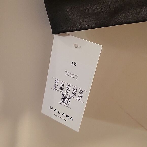 New Halara Crew Neck Sleeveless Cropped Top Size 1X Black - Picture 3 of 6